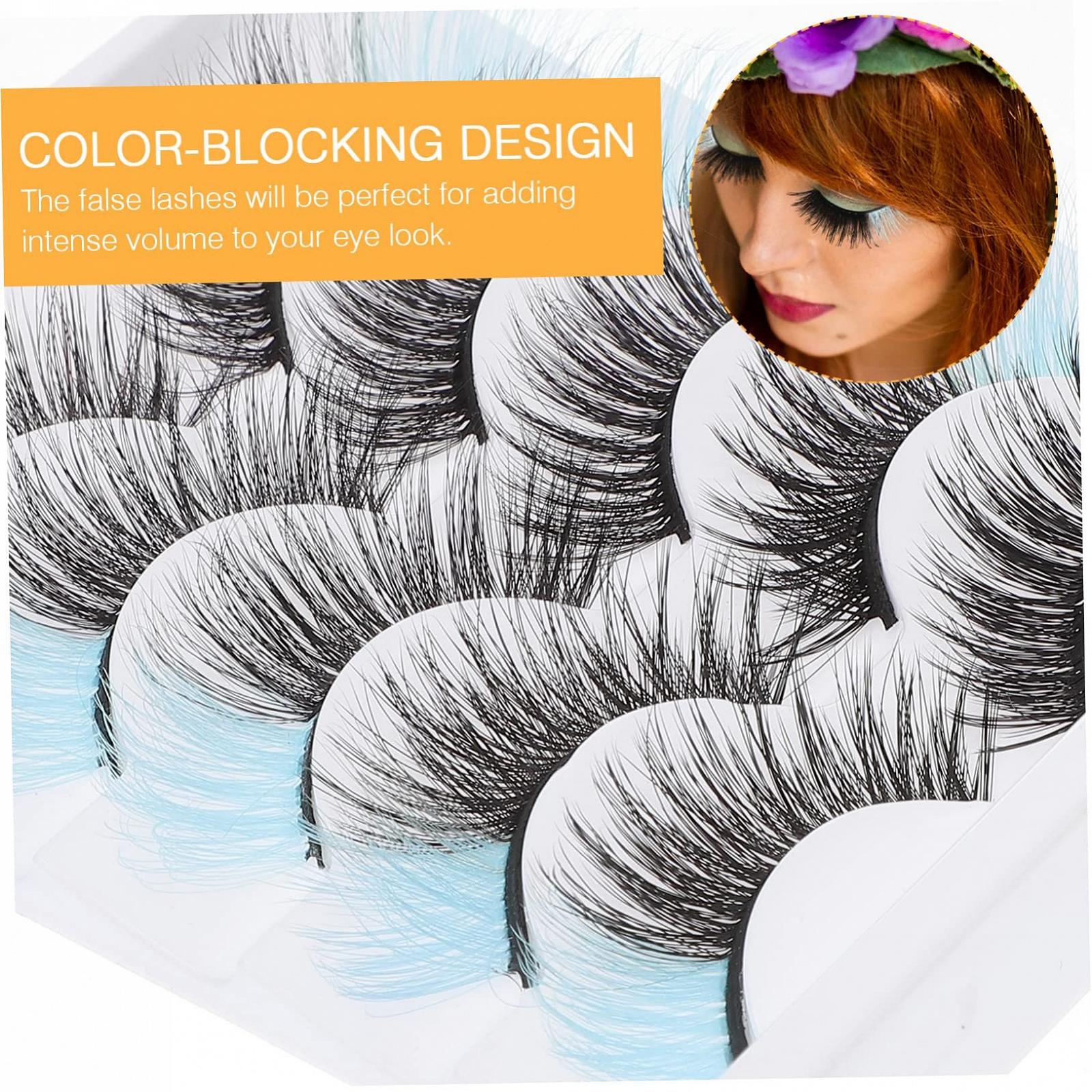 Накладні вії FRCOLOR Кольорові, 10 пар, для Хелловіну, 3D ефект, фото №5