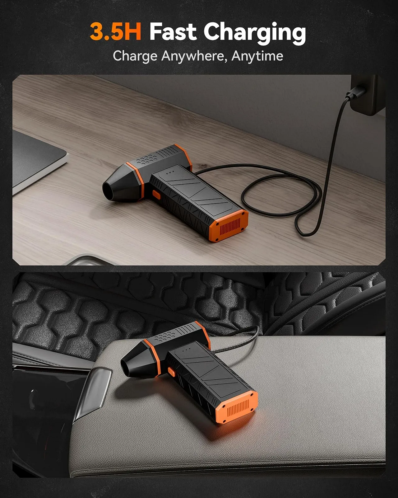 Електричний повітродувка  WOLFBOX MegaFlow50 MF50 110,000 rpm 3 швидкості Акумуляторний, фото №6