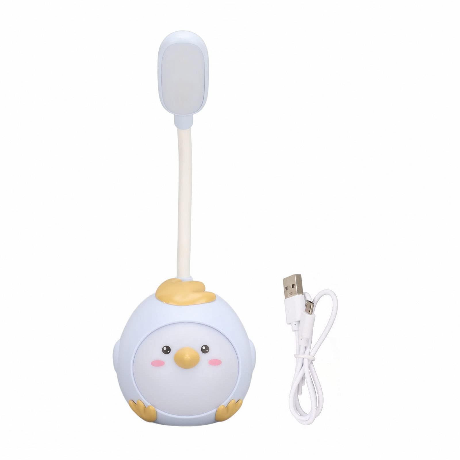 Лампа детская мультяшная светодиодная настольная с USB и цветным ночником (синяя), фото №6
