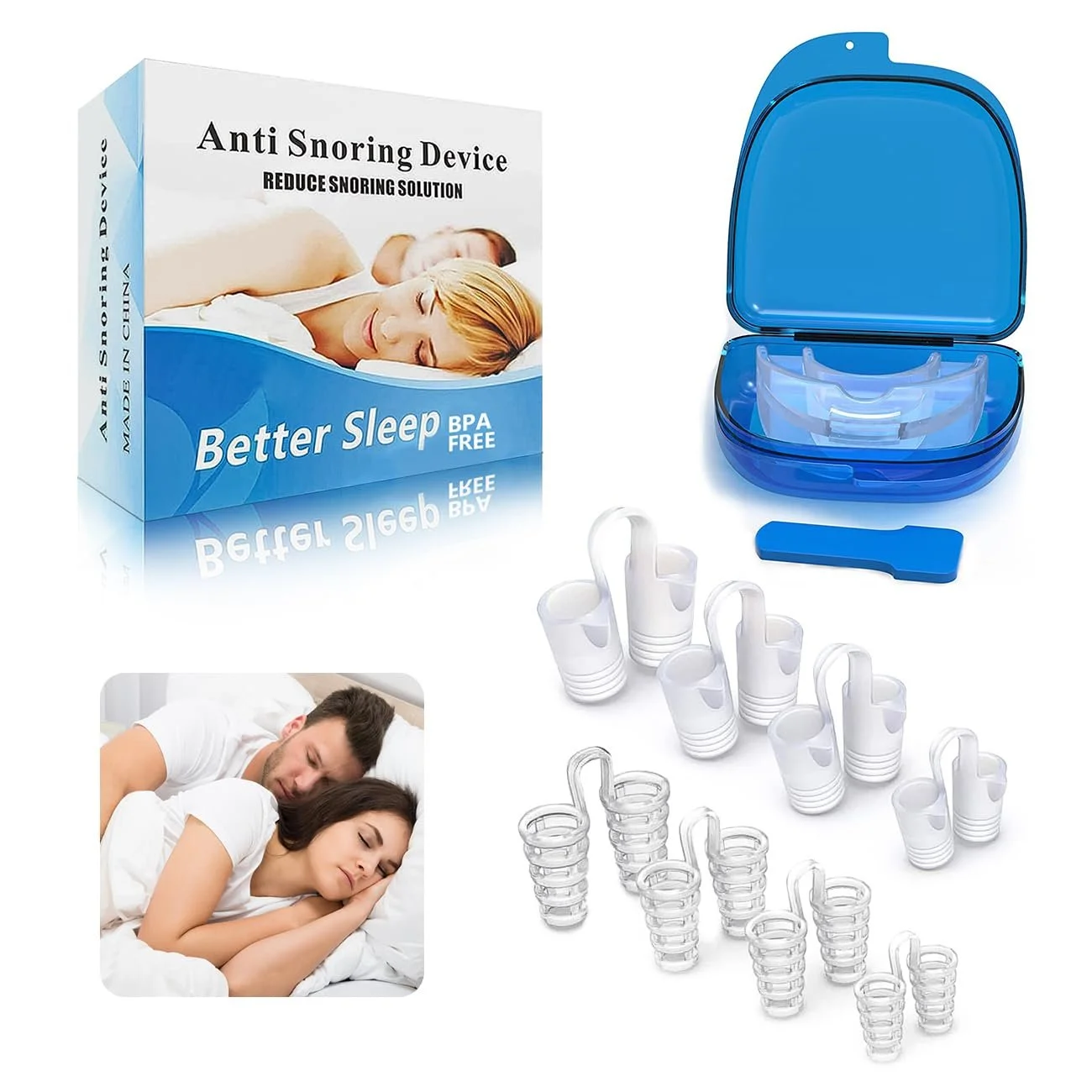 Кліпса від хропіння для носа для покращення дихання та зменшення хропіння для спокійного сну, фото №1