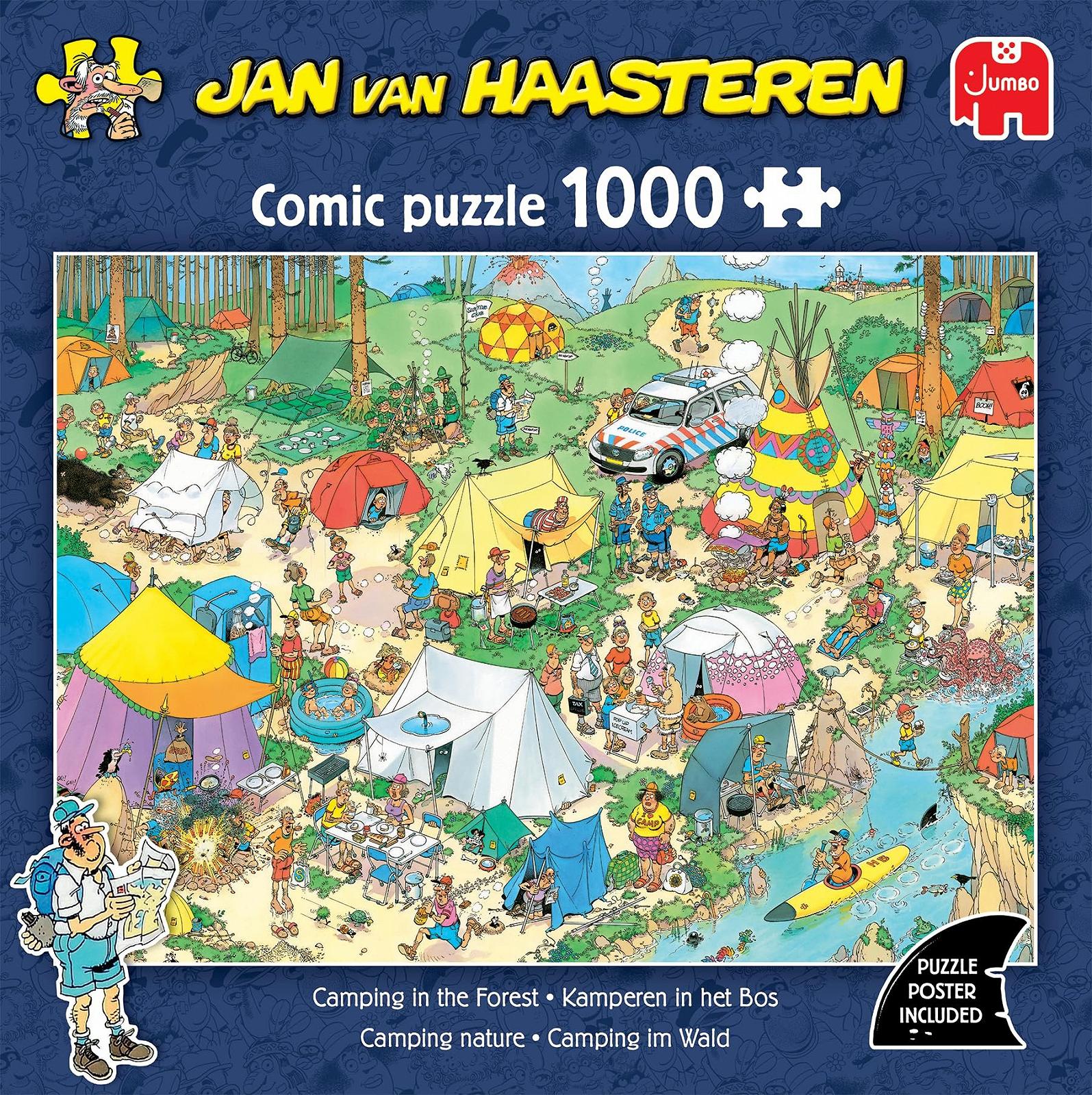 Пазл Jan Van Haasteren Camping in the Forest 1000 деталей 100% перероблений картон Jumbo, фото №2 Пазл Jan Van Haasteren Camping in the Forest 1000 деталей 100% перероблений картон Jumbo, фото №2