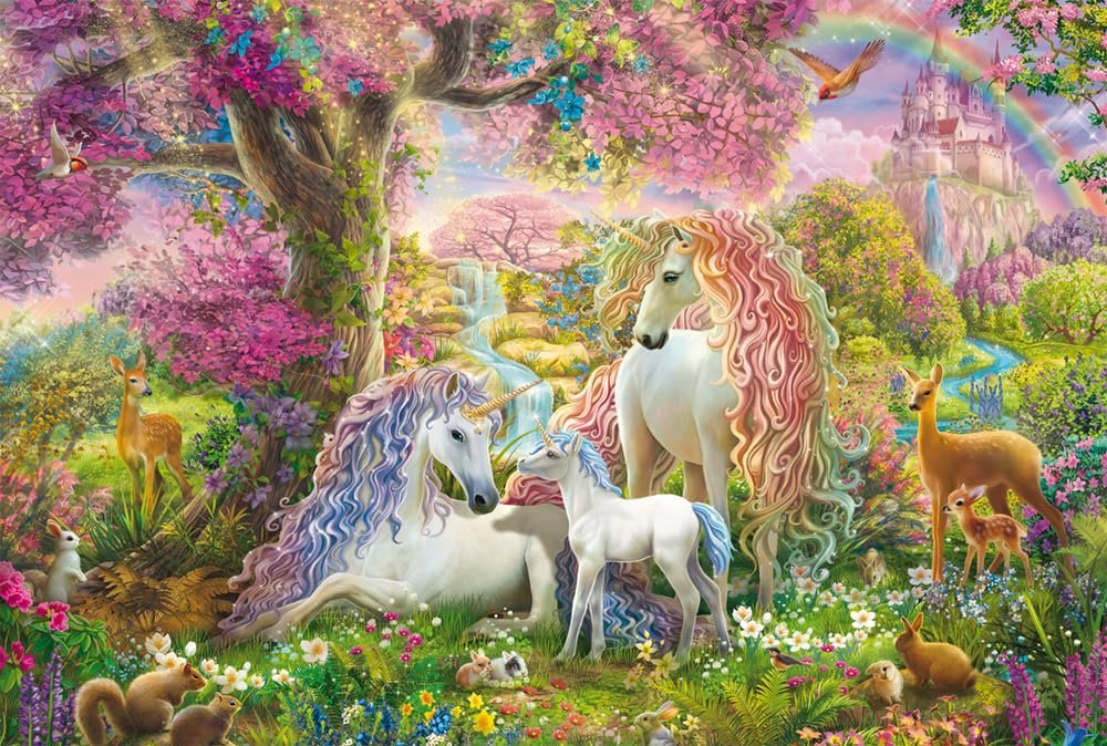 Детский пазл Schmidt Spiele 56387 Unicorn Family in the Blossom Forest 150 элементов, фото №1