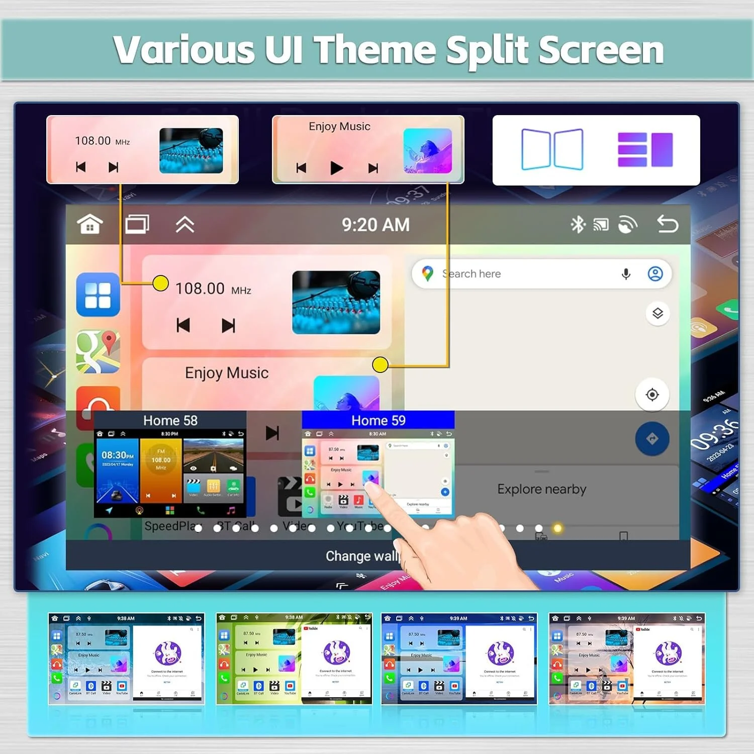 Штатная автомагнитола Hikity для Opel Astra J 2011-2012 / Buick Excelle 2010-2014 / 7" / Сенсорная / 4/64Гб / Android 13 / Apple CarPlay / Android Auto / Bluetooth / WI-FI / GPS / USB, фото №6