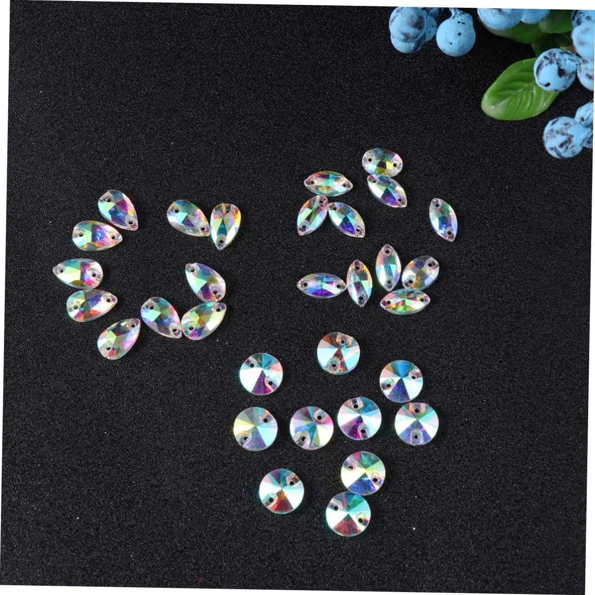 Стрази Tofficu Кришталеві Скляні 300 шт різних форм, фото №6