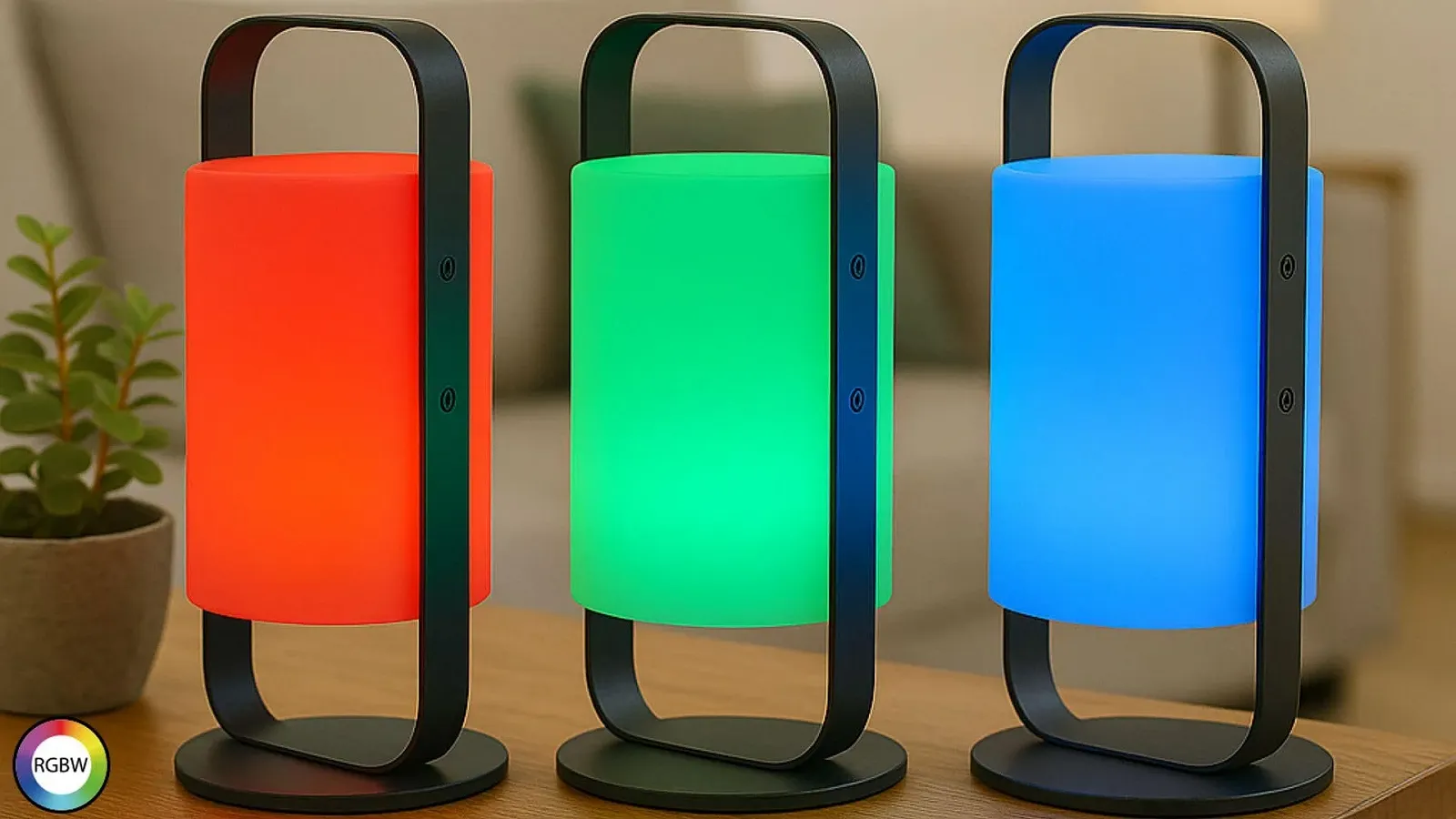 Настільна лампа FHL Easy Casoli акумуляторна з пультом ДК 3 рівні яскравості RGB 1x LED 0,5 + 0,3 Вт 41 Лм 3000 К Білий, фото №5