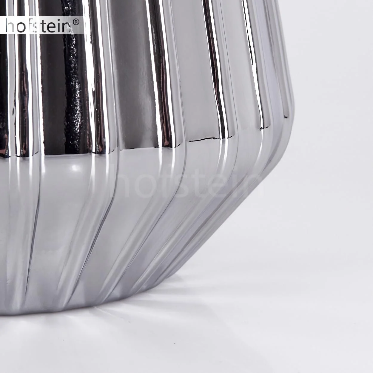 Настільна лампа Telhais метал/скло 17 см 1 x E27 Хром/Димчастий/Чорний, фото №7