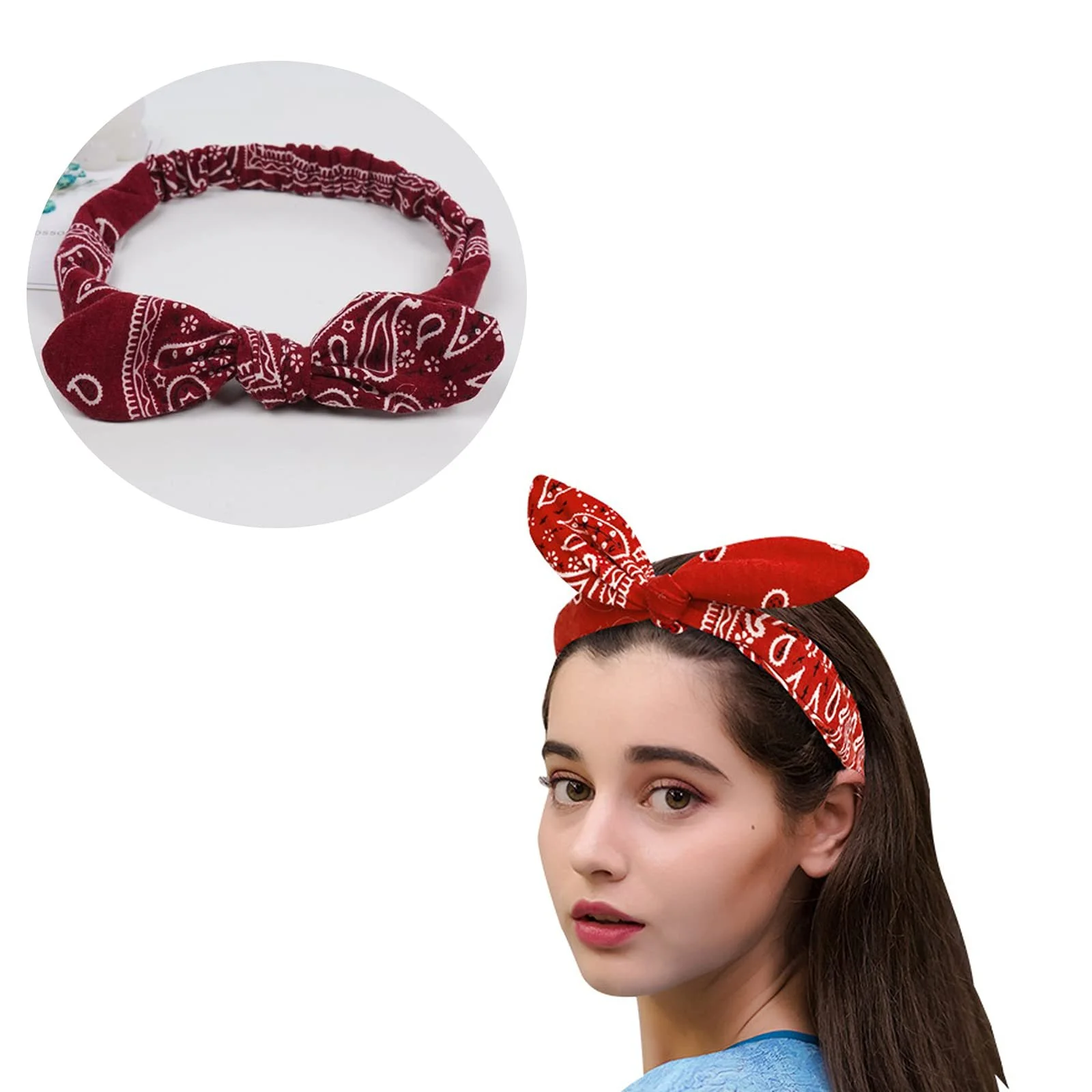 Пов'язка на голову Жіноча з квітковим принтом для спорту, фото №6