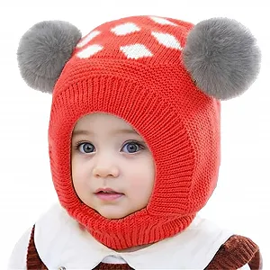 Вязана шапка з захистом для вух для дітей Унісекс - Фото 1