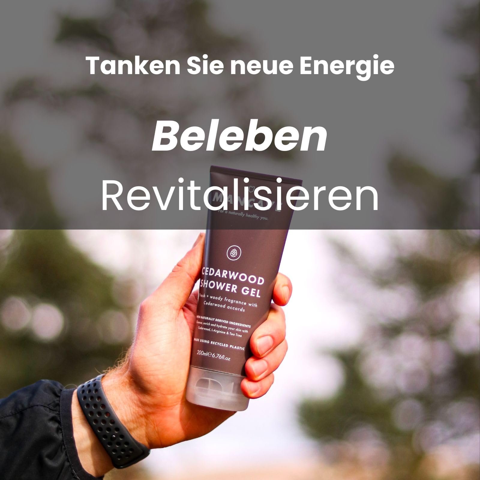 Гель для душу чоловічий ManCave Cedar Wood кедрове дерево 200 мл натуральний веганський, фото №3