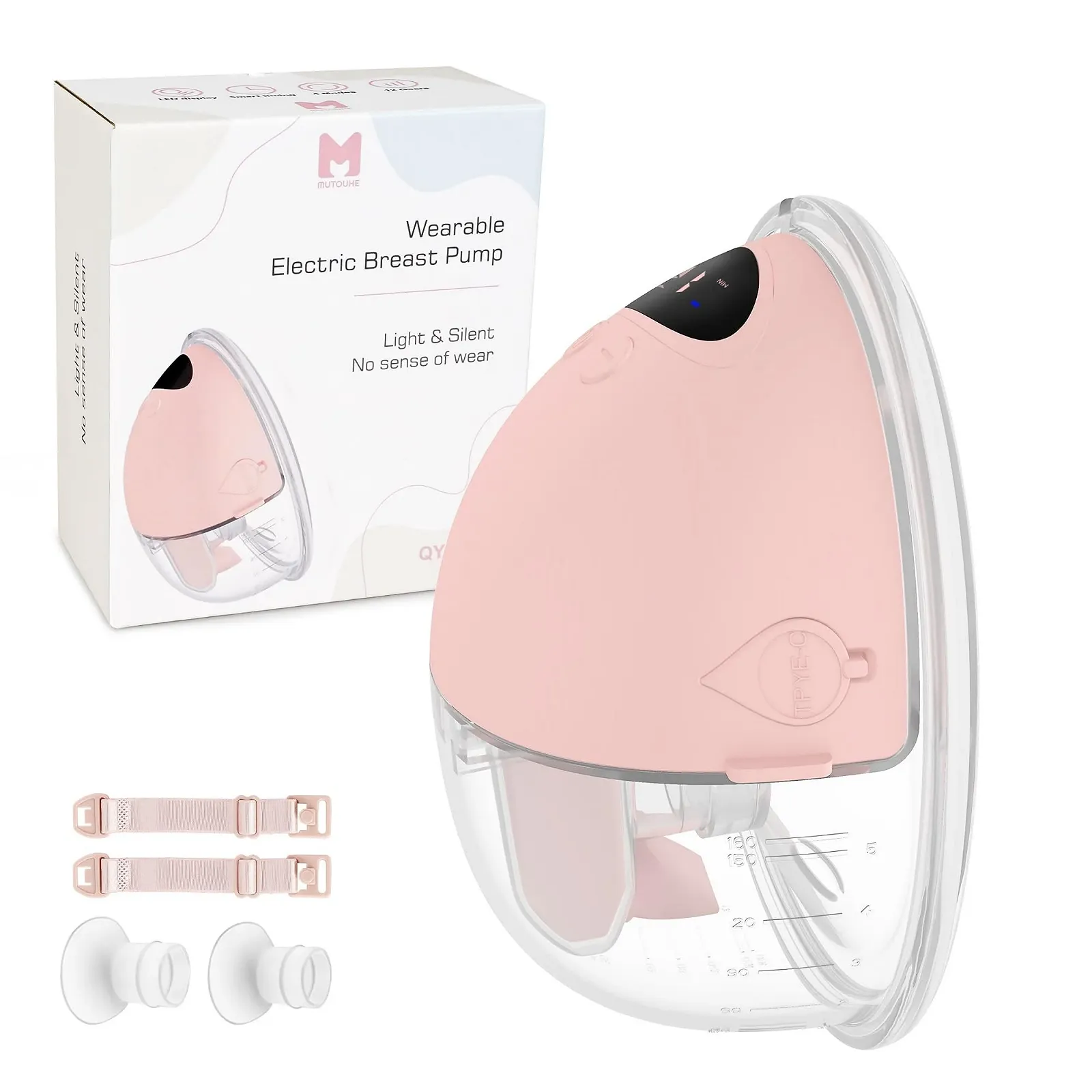 Молокоотсос электрический MUTOUHE Портативный Handsfree 4 режима и 12 уровней Low Noise Level с фланцем 19/21/24 мм, фото №8 Молокоотсос электрический MUTOUHE Портативный Handsfree 4 режима и 12 уровней Low Noise Level с фланцем 19/21/24 мм, фото №8