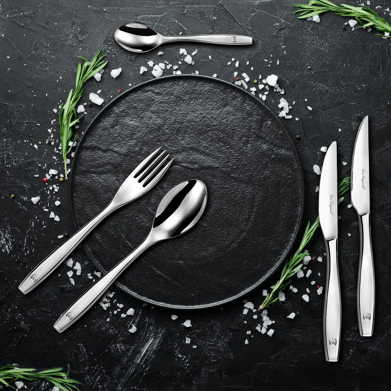 Набор столовых приборов для 12 персон Lou Laguiole Figure, 62 предмета, включая ложку для сервировки и вилку с тиснением, фото №6 Набор столовых приборов для 12 персон Lou Laguiole Figure, 62 предмета, включая ложку для сервировки и вилку с тиснением, фото №6