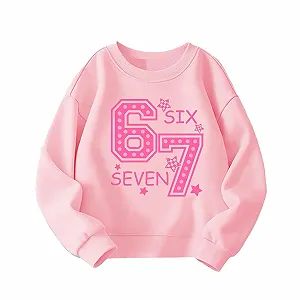 Пуловер для девочки M")/C4/D6chen, серия 122, детский свитер-толстовка с графическим принтом, длинные рукава, повседневный топ с круглым вырезом для девочек и мальчиков, мягкий флисовый спортивный костюм - Фото 1