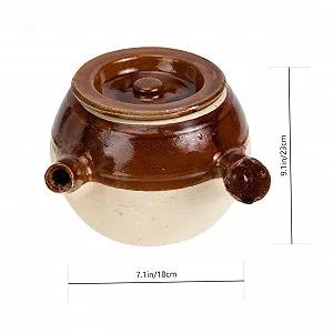 Кастрюля Gatuida китайская глиняная термостойкая с носиком и ручкой synthetic.ua - Фото 1