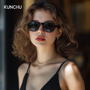 Солнцезащитные очки Kunchu Женские Поляризованные Большие Квадратные Металлическая Украшение synthetic.ua - Фото 1