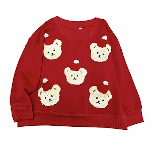 Рождественский свитер для мальчиков и девочек, свитшот, пуловер с длинными рукавами, топы, рубашки - Фото 1