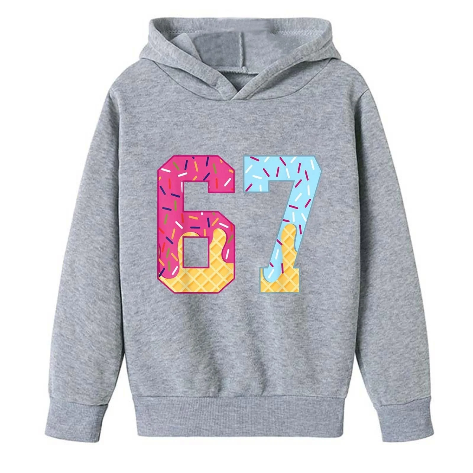 Худи Без бренда, 67 Fun Meme Six Seven, Разноцветный, фото №4