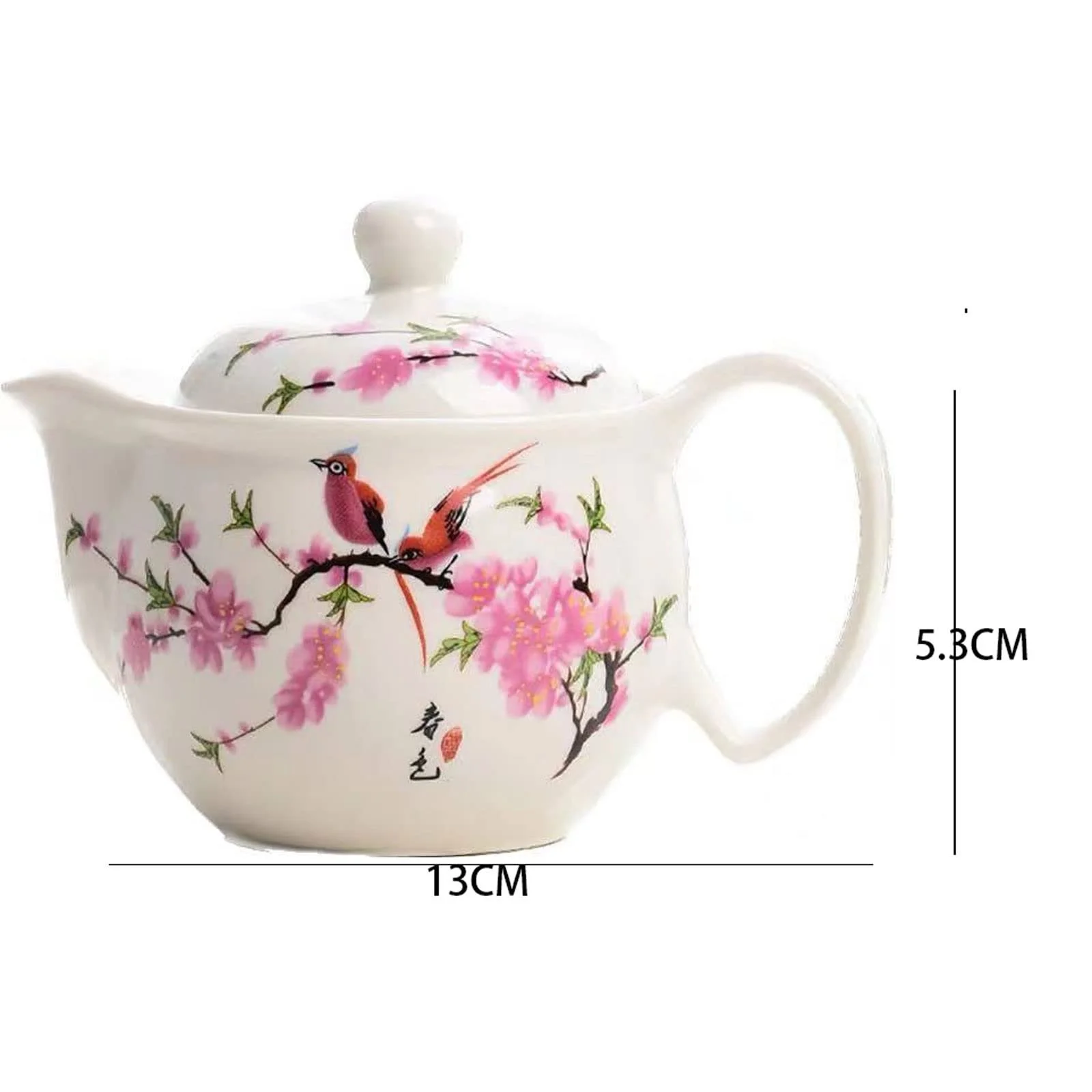 Чайник-заварник ZRQSMCX Порцеляновий Синьо-білий Квітковий, фото №3