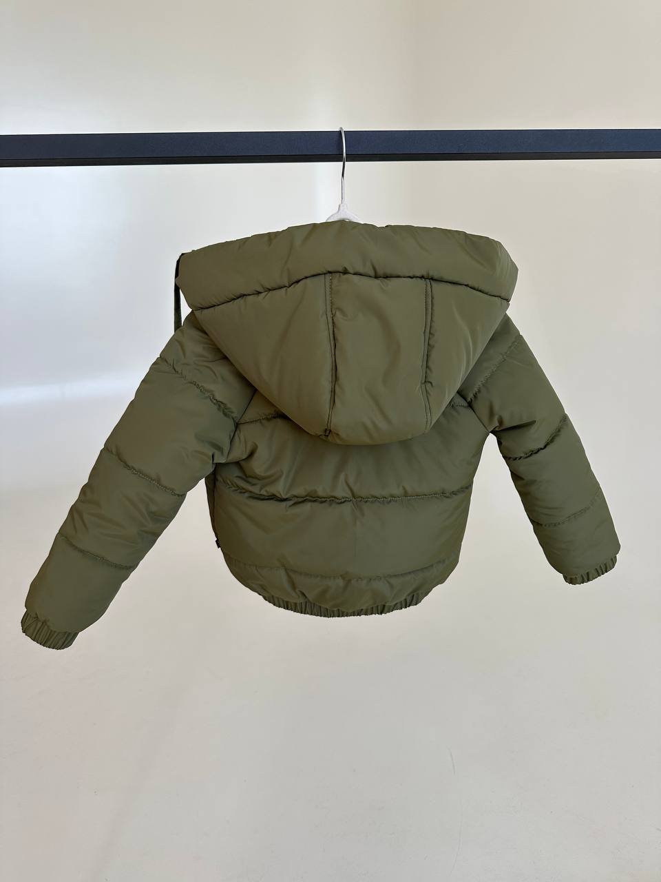 Детская демисезонная куртка с капюшоном от 74 до 158 размера, весна/осень хаки, фото №7