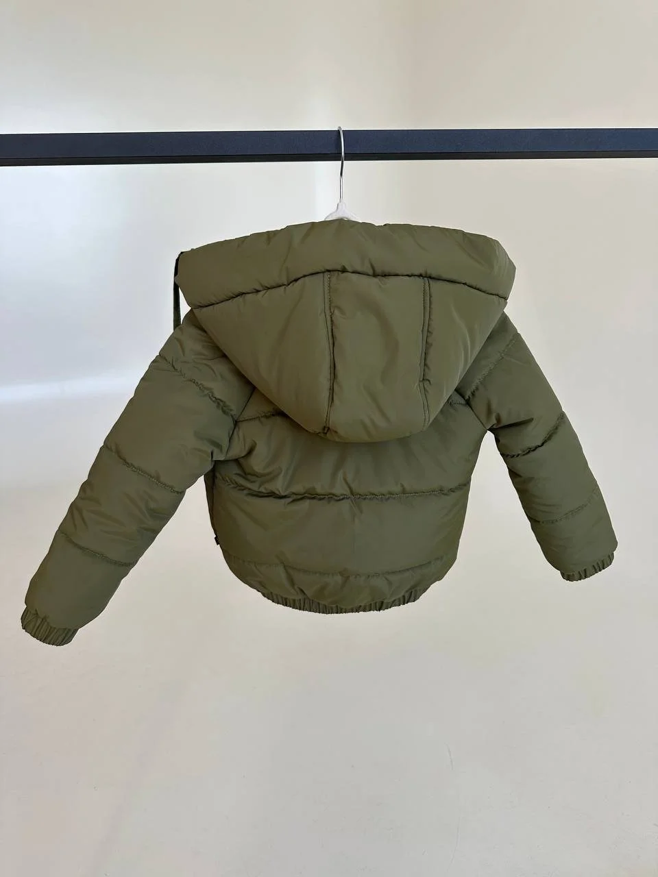 Дитяча демісезонна курточка з капюшоном від 74 до 158 розмір, весна/осінь хакі, фото №7