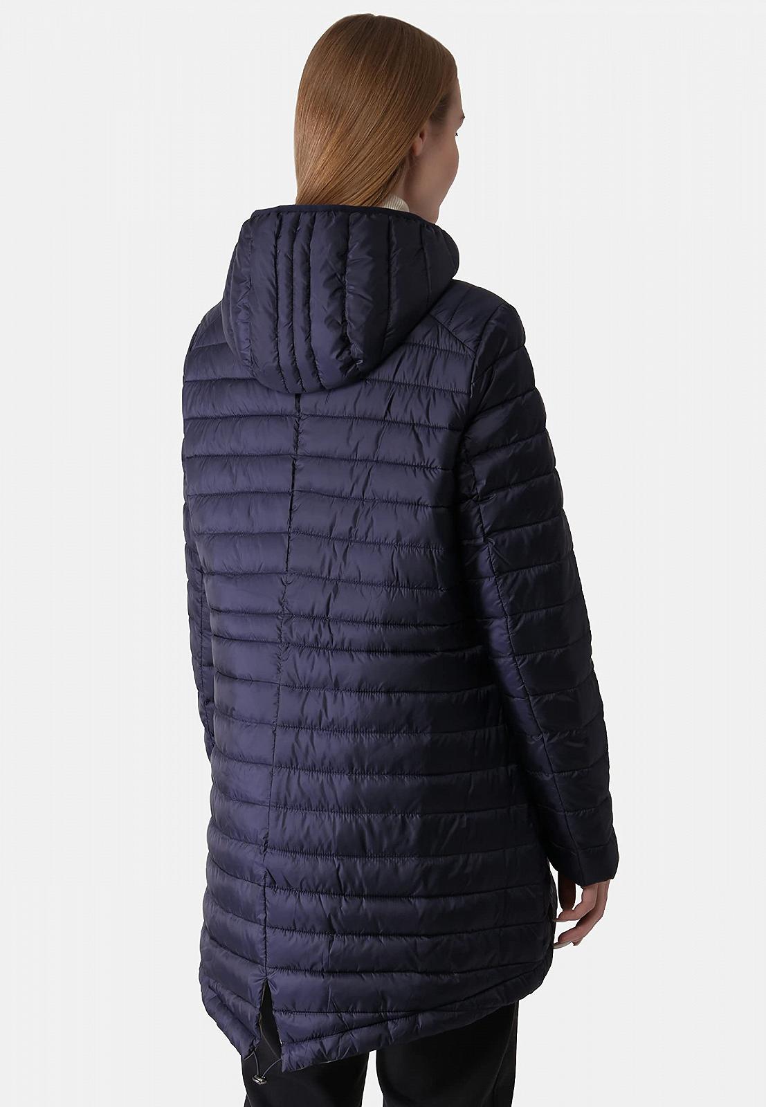 Женское Синее стеганое пальто с капюшоном, фото №7 Женское Синее стеганое пальто с капюшоном, фото №7