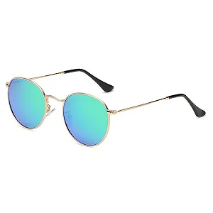 Поляризованные солнцезащитные очки Small Round Runhuis для женщин и мужчин, винтажные, классические - Фото 1