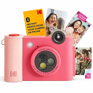Цифровая камера мгновенной печати и принтер Kodak Smile+ 10MP Bluetooth Fuchsia - Фото 1