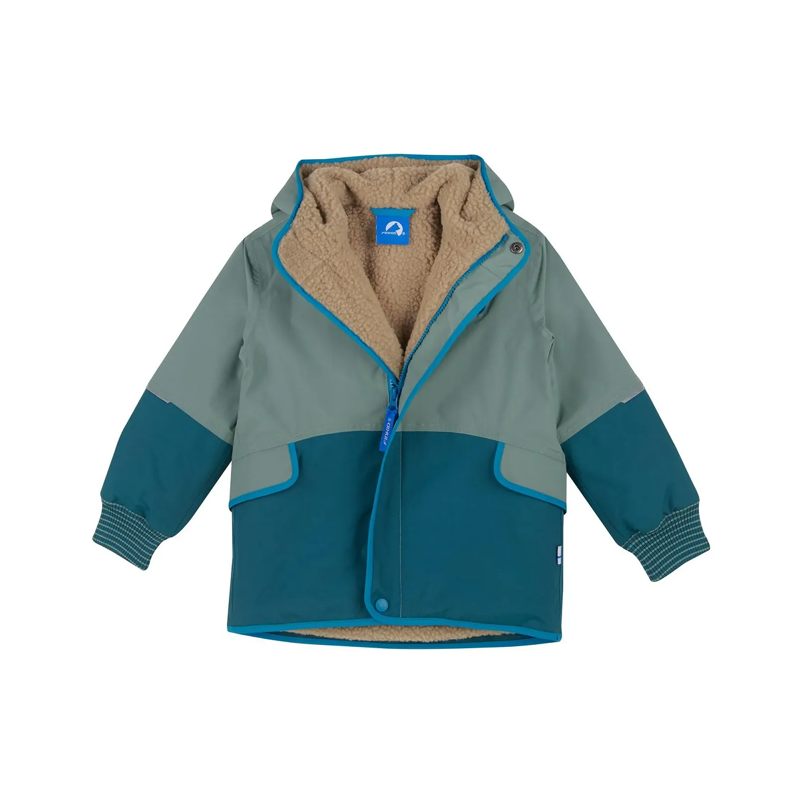 Детская зимняя куртка Finkid Moska Mukka с плюшевой подкладкой, фото №2 Детская зимняя куртка Finkid Moska Mukka с плюшевой подкладкой, фото №2