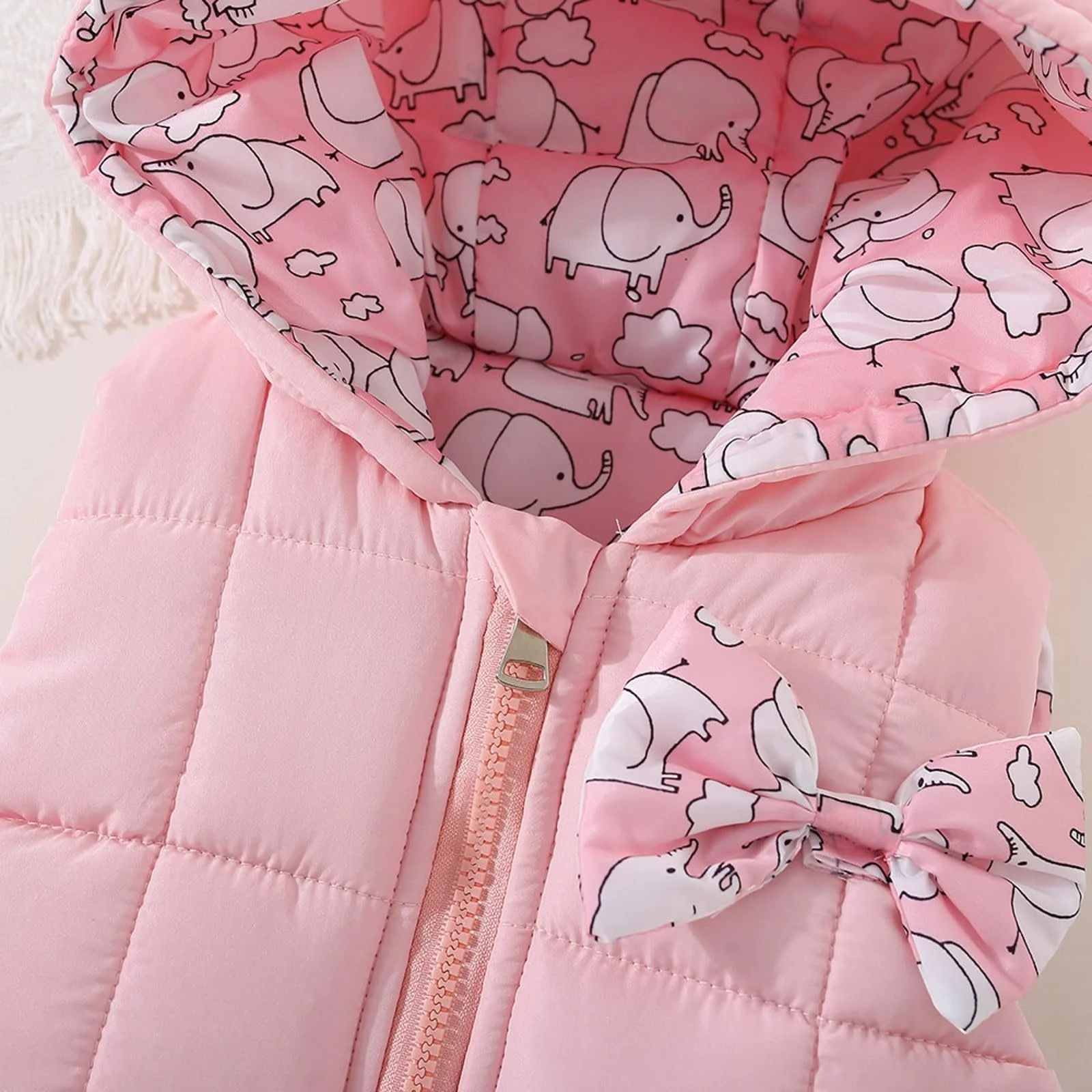 Жилет стеганый детский для мальчиков с мультяшным принтом, капюшоном, молнией, повседневный, без рукавов, переходной, классический зимний, легкий, теплый жилет для верховой езды, фото №8