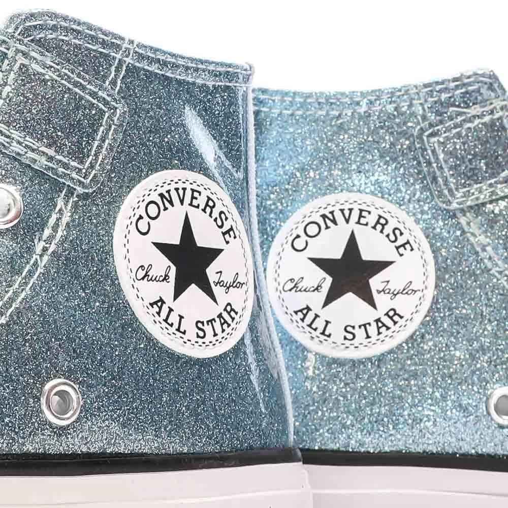 Кросівки Converse Блакитні з блискітками для дівчат, фото №7