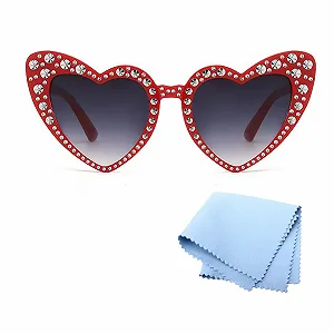 Солнцезащитные очки Сердце Doukesh Женские, сердцевидные со стразами - Фото 1