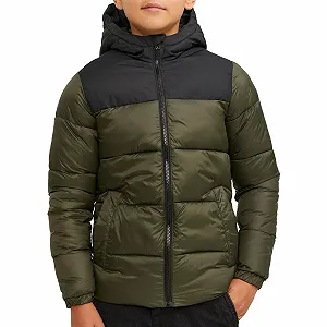 Куртка пуховая для мальчиков JACK & JONES Jjetoby Puffer Hood Sn Jnr synthetic.ua - Фото 1