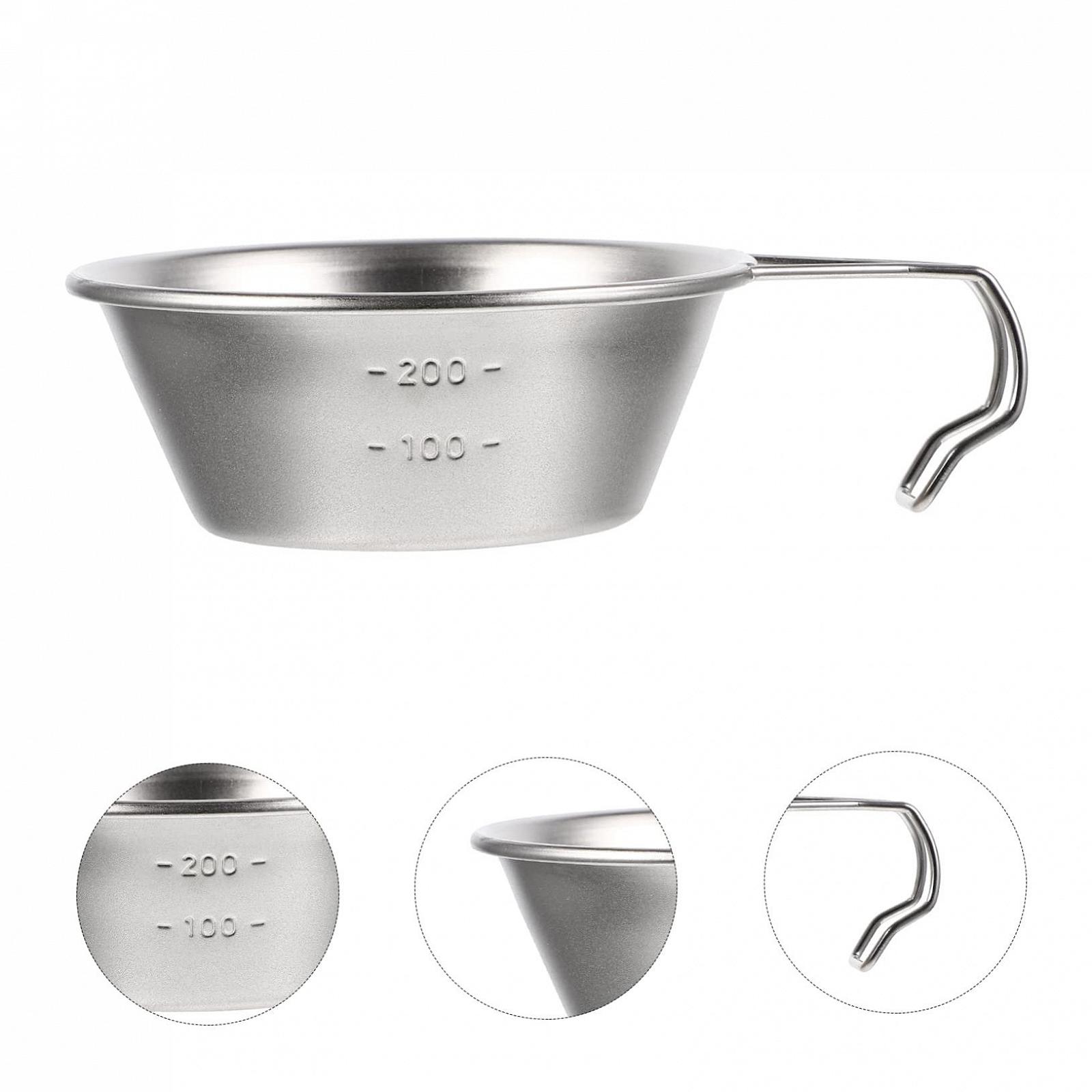 Миска Toddmomy 3st для кемпинга, суповая ложка, миски для воды из нержавеющей стали для кемпинга, компактный винный кубок, походные суповые ложки, чашка для кемпинга, чашка для пеших прогулок из нержавеющей стали 304, фото №3