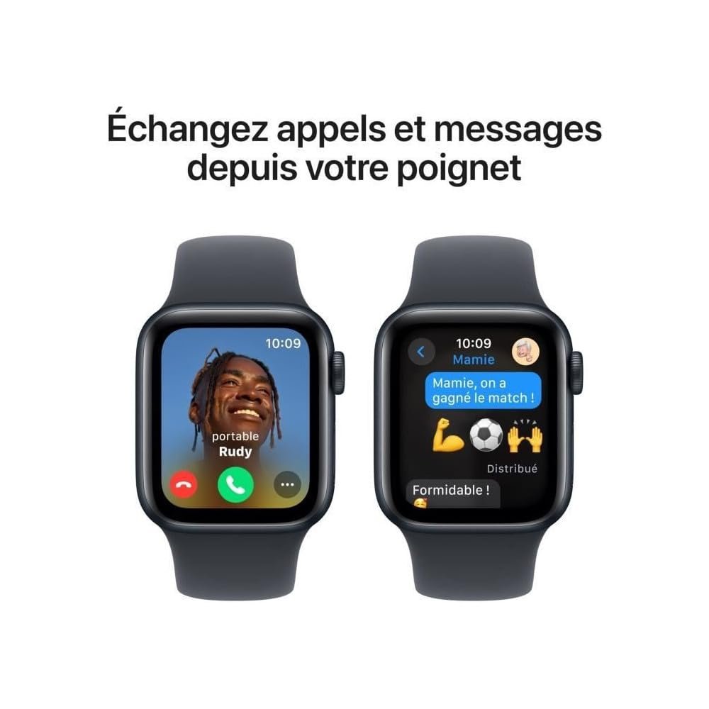 Смарт-годинник Apple Watch SE (2nd Generation) GPS 40 мм алюмінієвий корпус Midnight та спортивний ремінець Midnight (M/L), фото №4