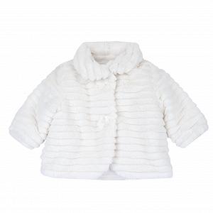 Куртка Chicco для дівчат, утеплена, зі штучним хутром (18 місяців, біла) Білий, 86, Білий - Фото 1