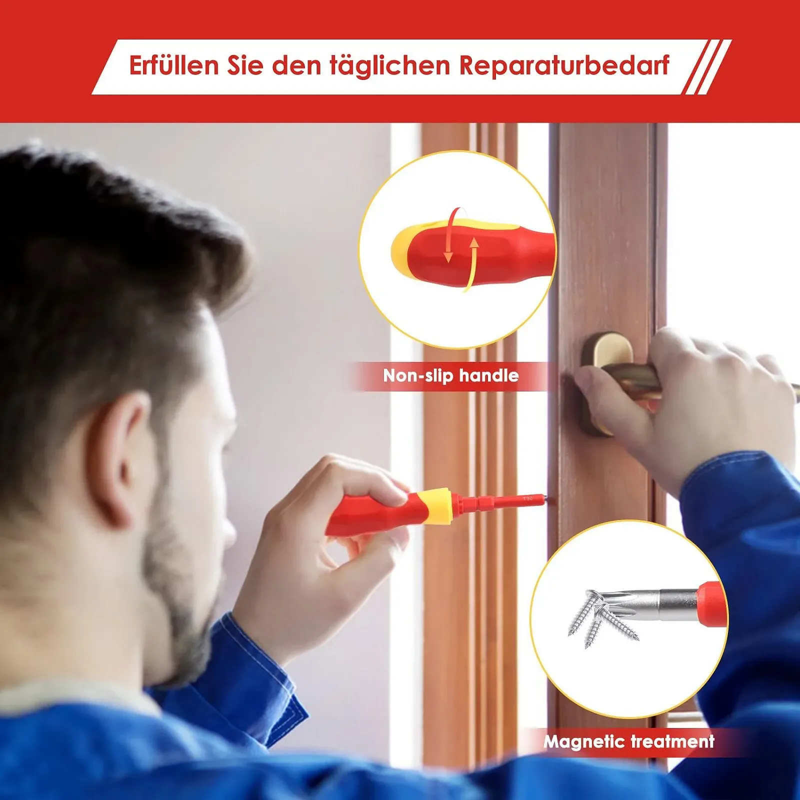 Набір викруток для електрика 26 одиниць Ізольований 1000V з кейсом, фото №3