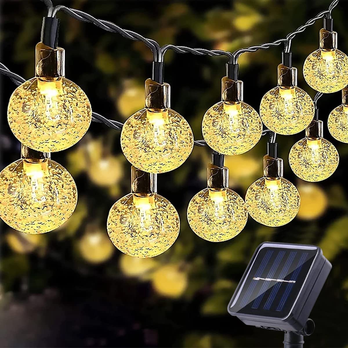 Гірлянда Anmossi Світлодіодна, на сонячній батареї, 60 LED, 11 м, теплий білий, фото №1
