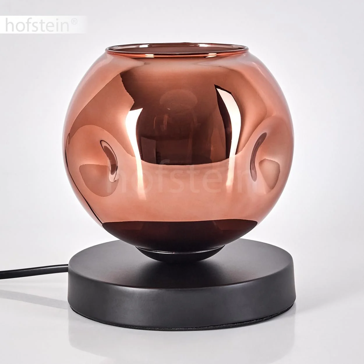 Настільна лампа Ripoll Metal / Glass Modern Retro / Vintage 15 см Black/Copper Colour, фото №9