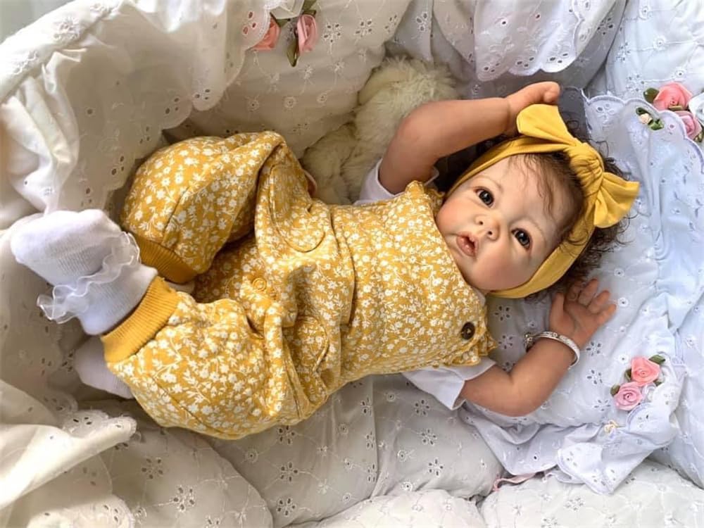 Кукла Anano Reborn Baby Girl Toddler 50 см Реалистичная силиконовая с повязкой, фото №7