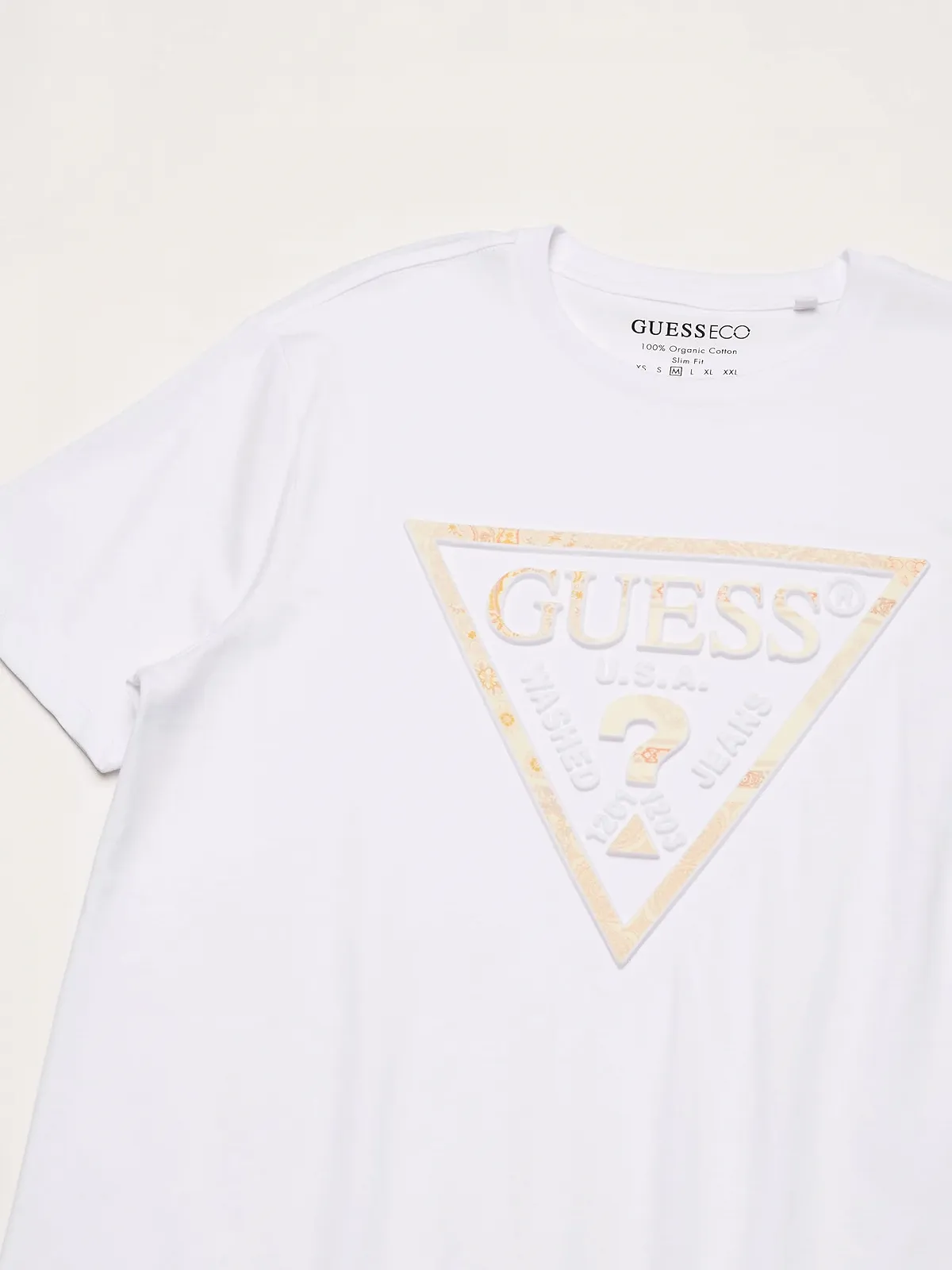 Футболка GUESS SS BSC Patchwork EMBO Logo Tee Білий L, фото №2