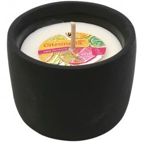 Свічки Citronella Concrete Look, 120 годин горіння, набір з 2, сіра і чорна, фото №6