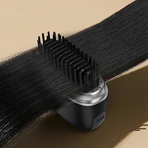 Щетка-выпрямитель портативная аккумуляторная с защитой от ожогов и зарядкой Type C synthetic.ua - Фото 1