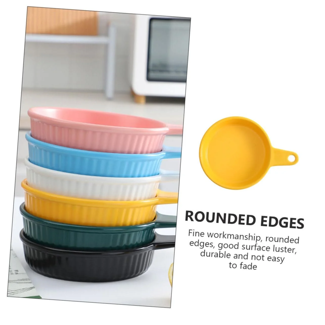 Форма для запікання порцелянова з ручкою жаростійка, фото №5