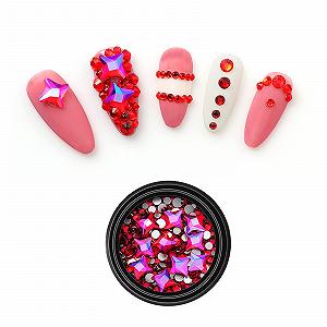 Стрази для нігтів Різні форми Блискучі Скляні прикраси з коробкою 1 Коробка Дротики 6 мм - Фото 1