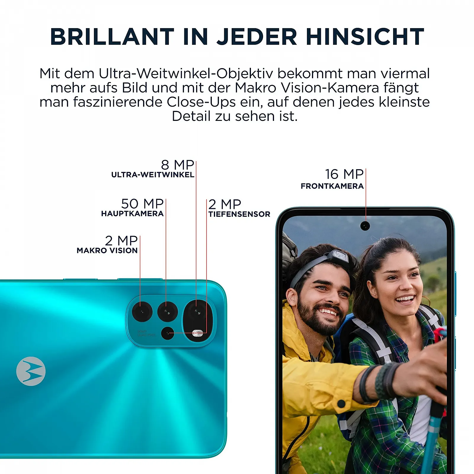 Смартфон Motorola Moto G22 6.5" HD+ 50MP 4 ГБ / 64 ГБ 5000 мАч Android 12 Iceberg Blue Car Adaptor, фото №3