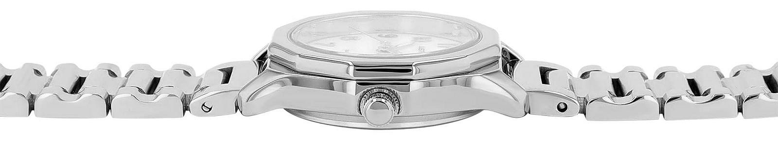 Часы Женские Just Watch Hygla с Браслетом из Нержавеющей Стали, Восьмиугольная Форма Корпуса, Золотой, Перламутровый Циферблат, фото №2