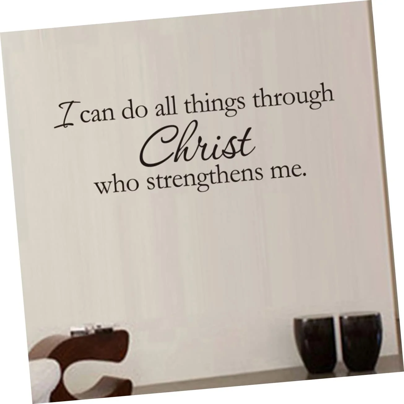 Наклейка на стіну BESTonZON Things Through Christ Bible Знімна PVC, фото №5 Наклейка на стіну BESTonZON Things Through Christ Bible Знімна PVC, фото №5