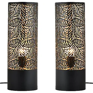 Набір з 2 настільних ламп Marrakech Verdure 41 см Метал Black Gold E27 - Фото 1