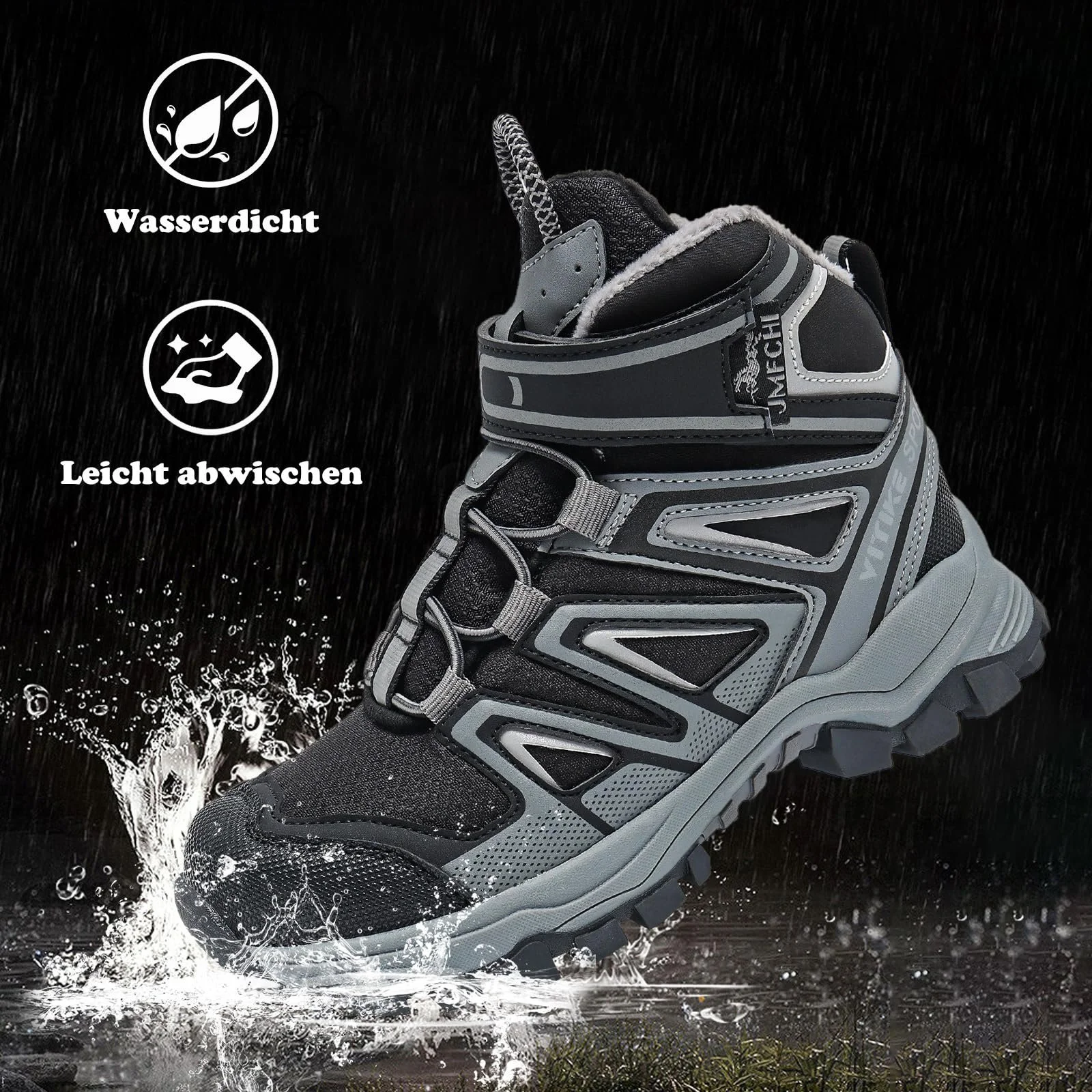 Кросівки зимові JMFCHI Fashion для хлопчиків, снігові, дитячі, теплі, з підкладкою, фото №2