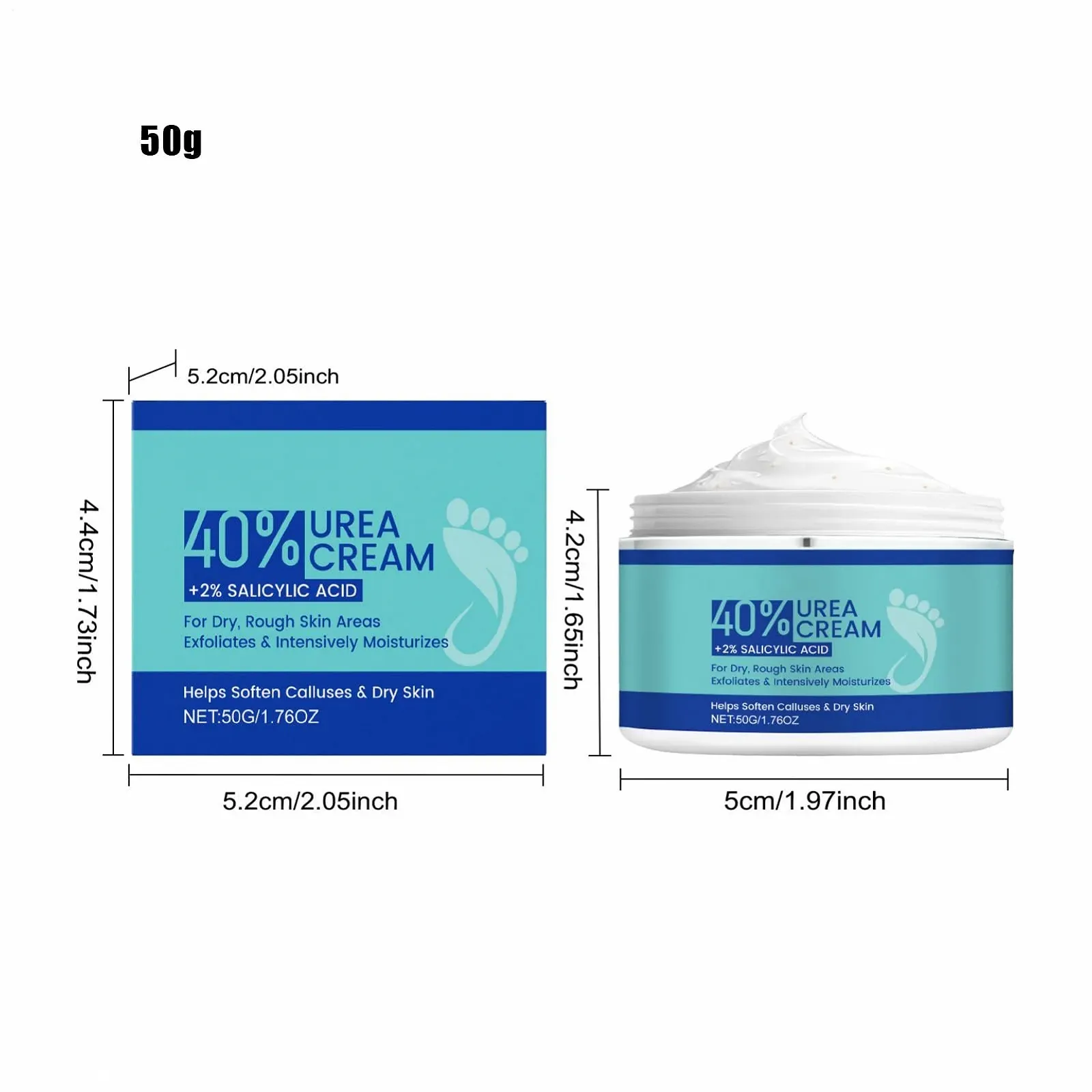Крем для ног Urea Foot Cream увлажняющий для потрескавшихся пяток 50 г, фото №3