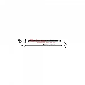 Тормозной шланг METZGER 4110101 для TOYOTA, задняя ось слева - Фото 1